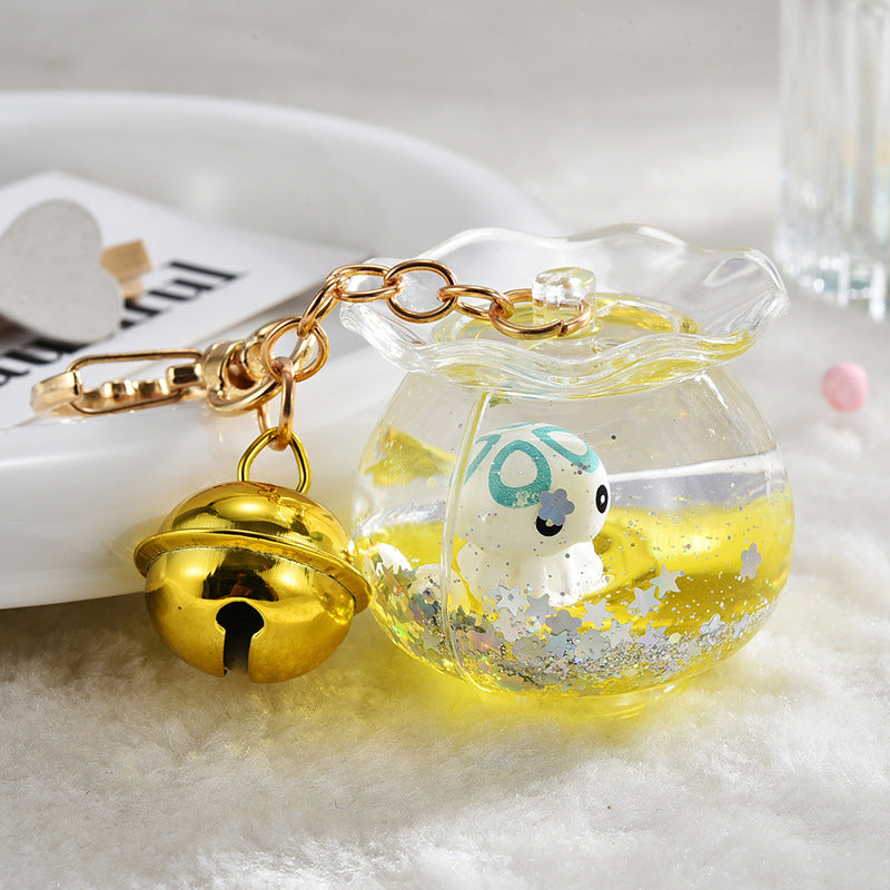 Wholesale Acrylic Oiled Quicksand Marine Animal Keychain